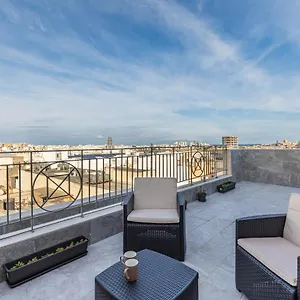 Terrace View- A Charming Two Bedrooms Penthouse Ac-wifi Appartement